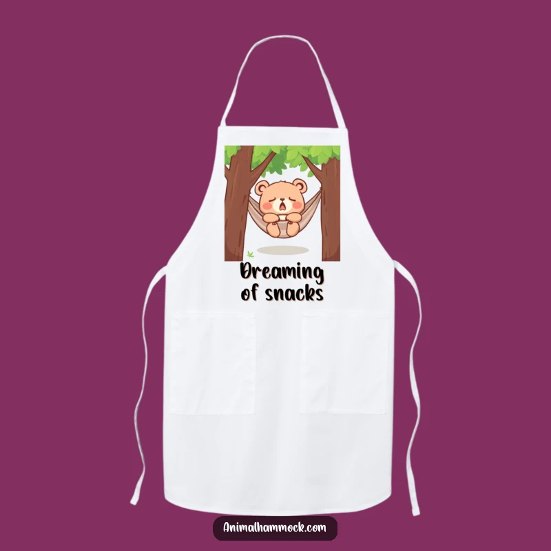 Funny Bear Cub Hammock Apron - Sleepy Kitchen Gear for Humorous Cooks
