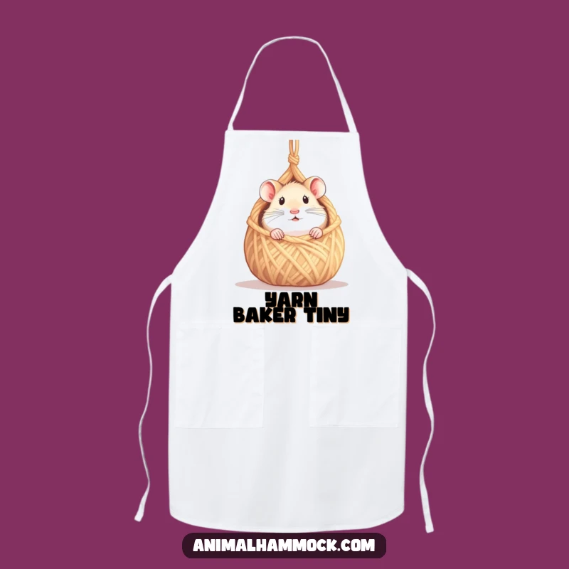 Funny Hamster Apron: Curious Peek Chef Kitchen Gift