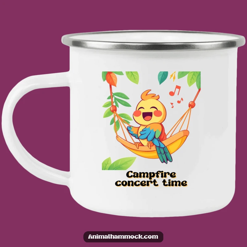 Funny Parrot Hammock Camping Mug - Adventure Fuel for Tropical Explorers