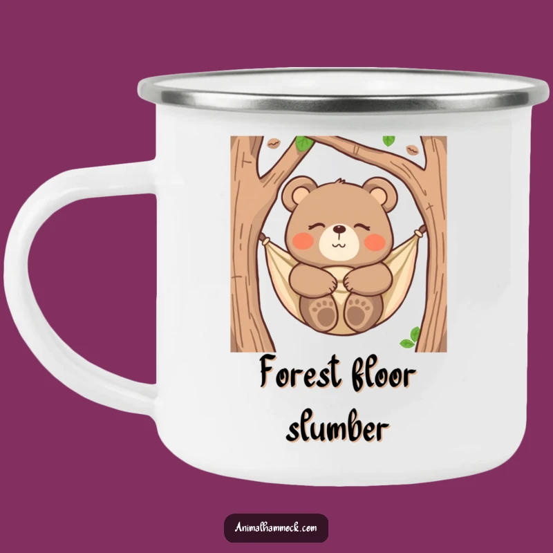 Funny Bear Hammock Camping Mug: Relaxed Yogi Bear Outdoor Gift