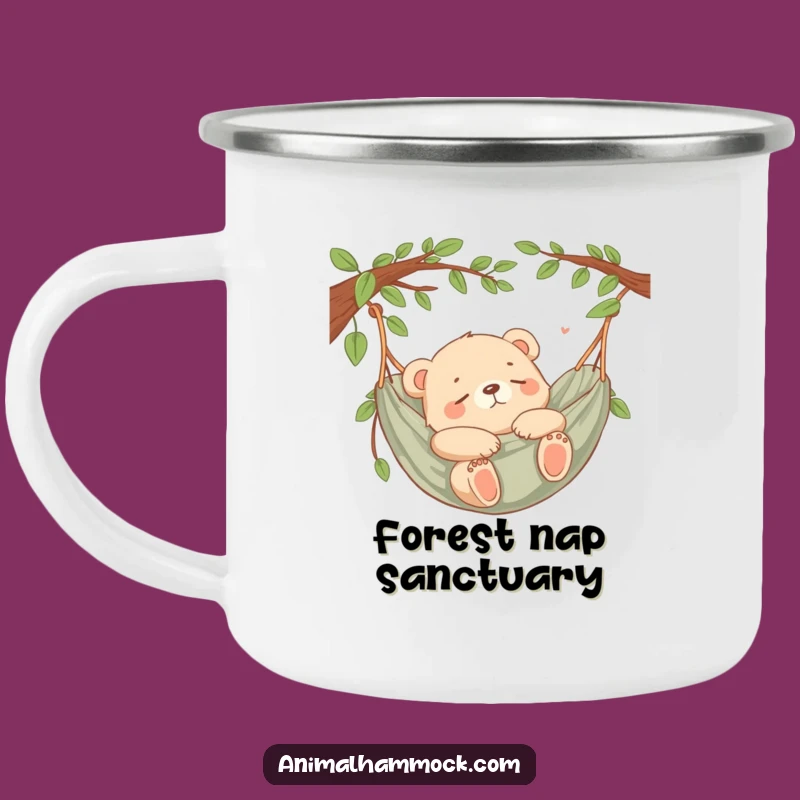 Funny Bear Cub Snooze Camping Mug: Relax Outdoors with Nap Time Humor, a Great Funny Gift