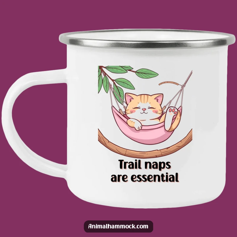 Funny Cat Hammock Camping Mug: Adventure & Laughter on the Go
