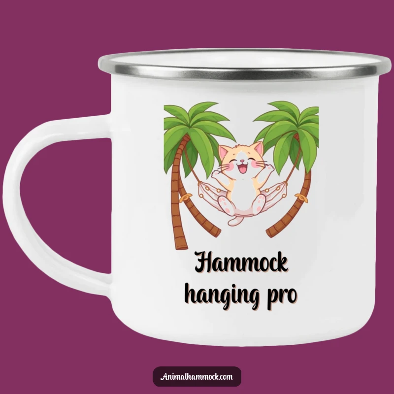 Funny Cat Hammock Camping Mug: Sip Your Escape with this Hilarious Funny Gift