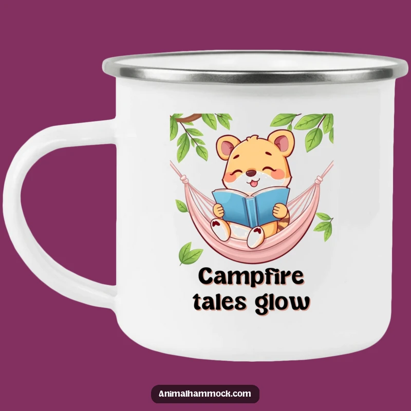 Funny Happy Animal Bookworm Adventure Mug - Gift of Tales!