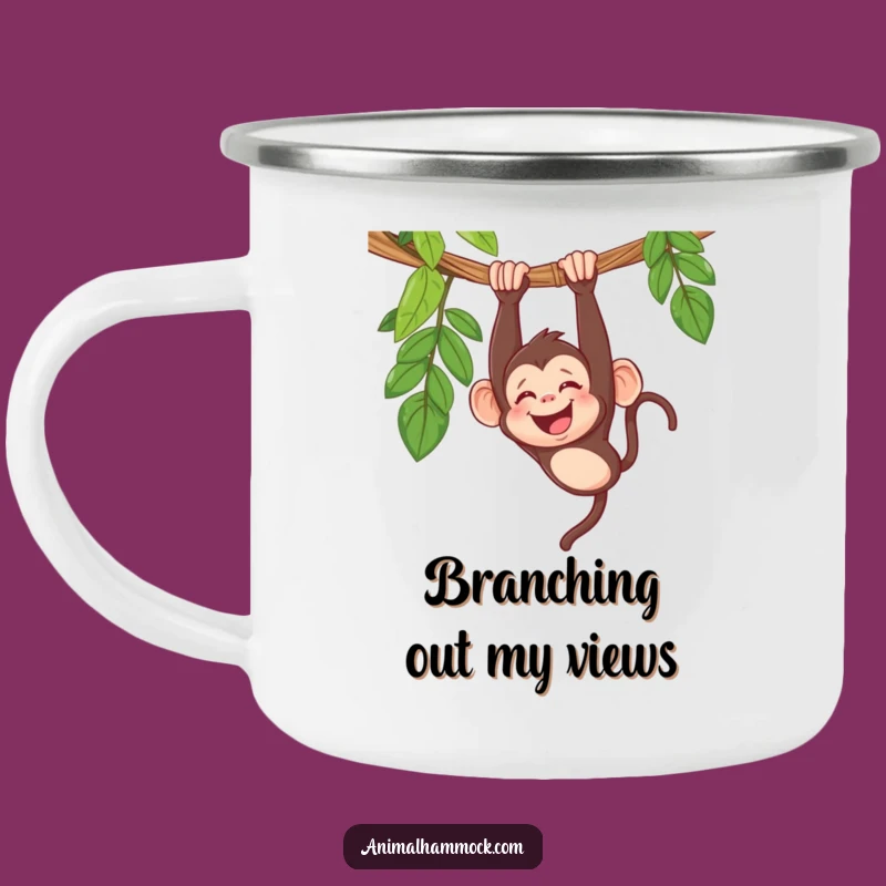 Funny Monkey Hammock Camping Mug: Giggles Outdoors, Perfect Funny Gift