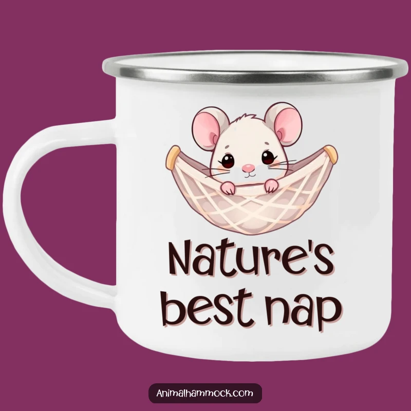 Funny Mouse Hammock Camping Mug: Adventure Fuel with Cute Rodent Charm