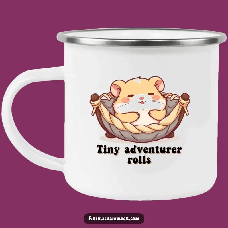 Funny Hamster Hammock Camping Mug - Adventure Fuel for Tiny Explorers