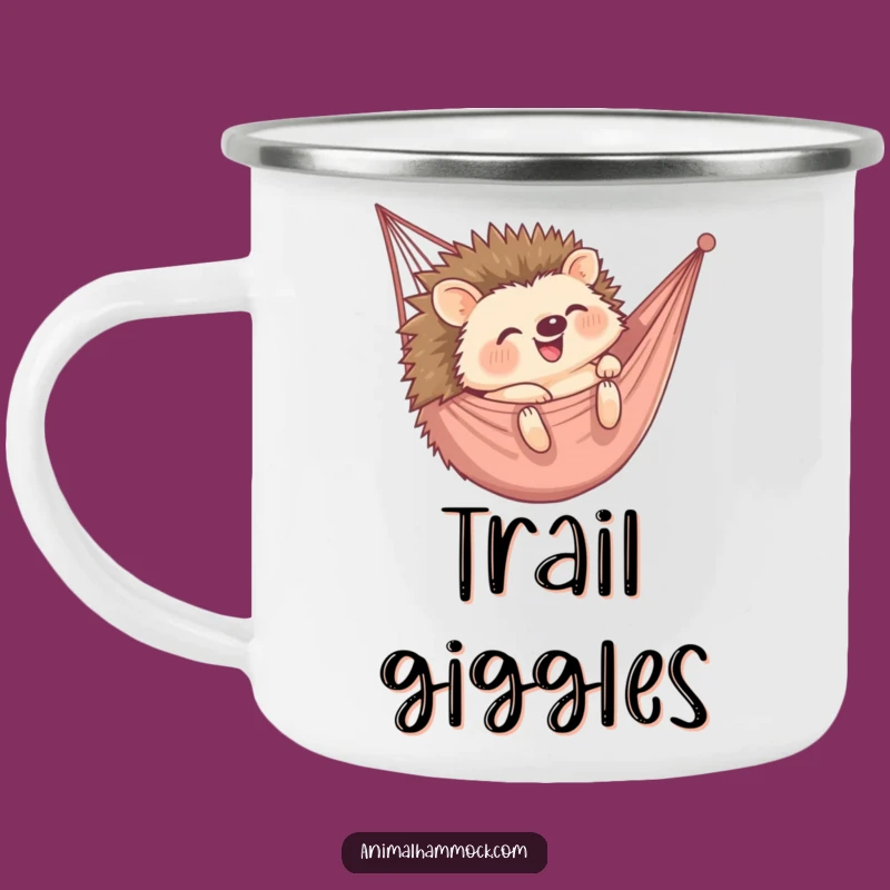 Funny Hedgehog Hammock Camping Mug: Your Giggling Companion for Outdoor Fun!