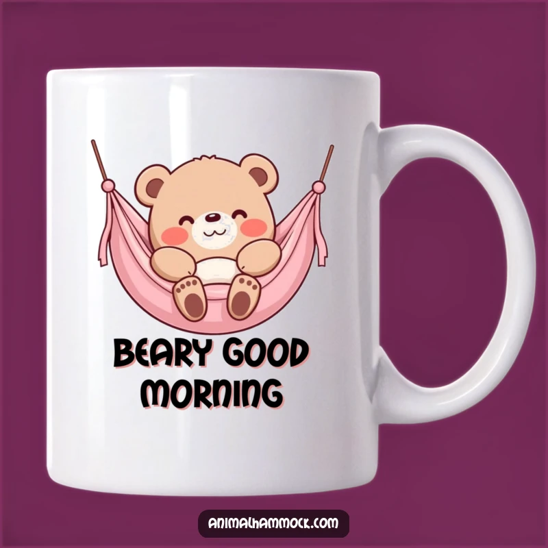 Funny Bear Hammock Mug: Content Smile Gift for Bear Lovers