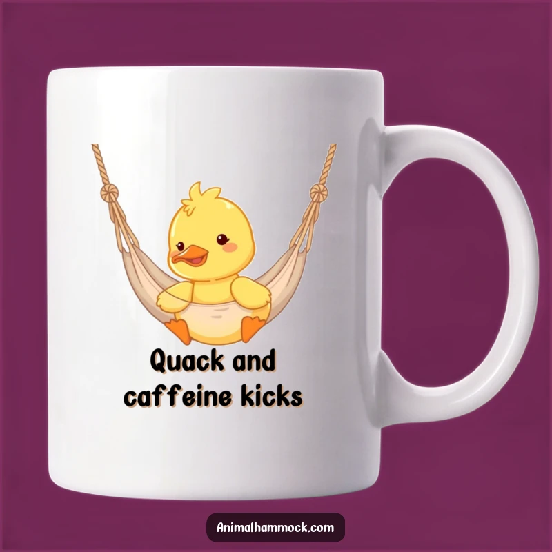 Funny Duckling Hammock Mug: Joyful Bouncing Bird, Perfect Cheerful Gift
