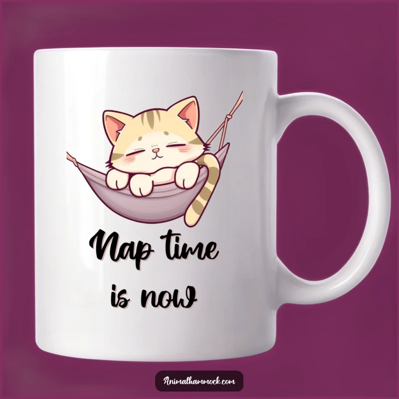 Funny Sleepy Cat Hammock Mug - Perfect Relaxing Gift for Cat Lovers