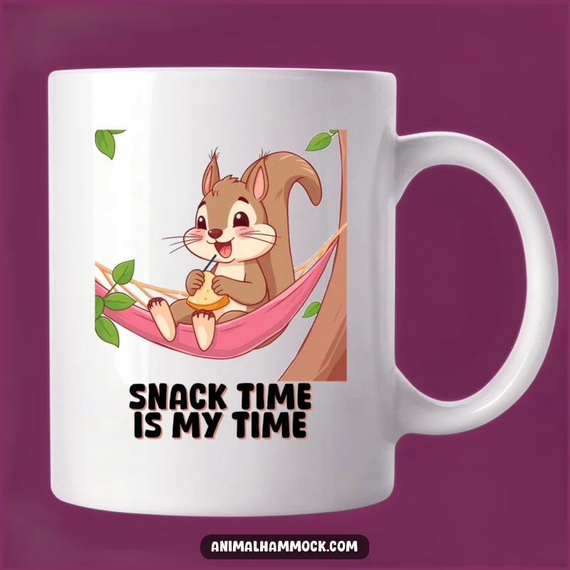 Funny Squirrel Hammock Snack Mug: A Nutty Gift for Snack Lovers