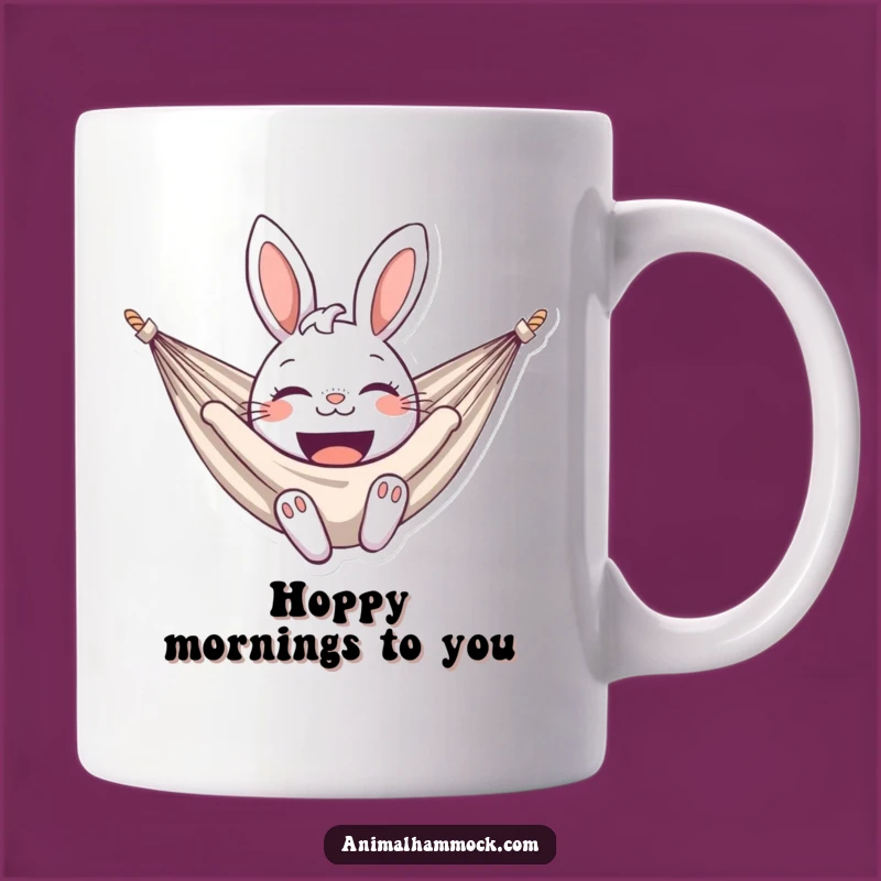 Funny Bunny Hammock Mug - Cheerful Rabbit Gift for Fun Moments