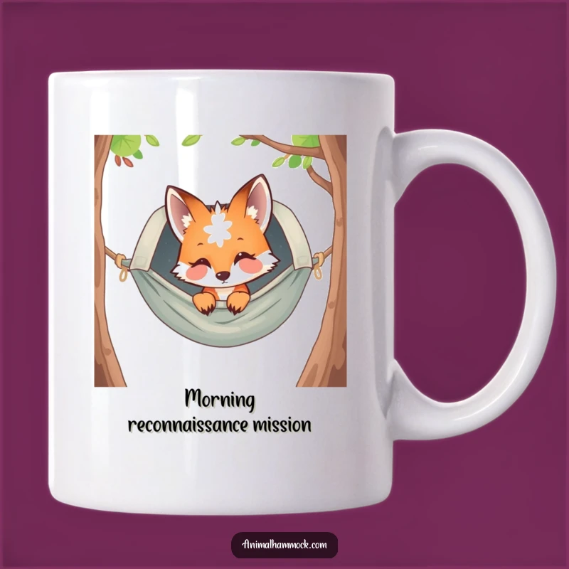 Funny Curious Fox Hammock Mug - Perfect Gift for Nature Lovers and Cozy Souls