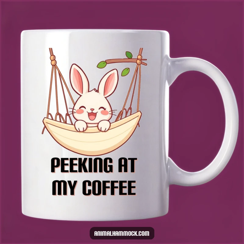 Funny Rabbit Hammock Mug - Relaxed Vibes, Hilarious Gift!