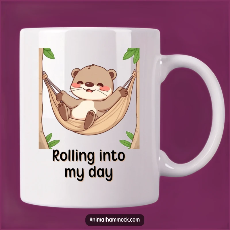 Funny Otter Hammock Mug: Playful Roll Gift for Otter Lovers