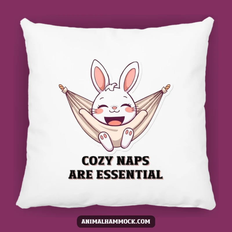 Funny Bunny Hammock Pillow - Comfy & Cheerful Accent for Cozy Spaces
