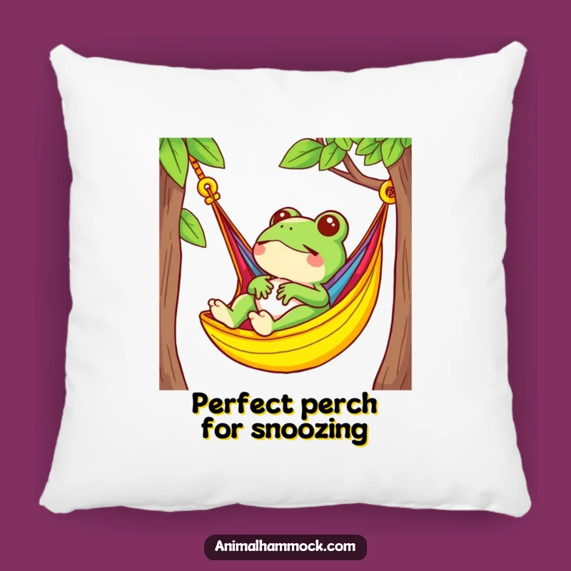 Funny Frog Relaxing Pillow: Cozy Hammock Chill Comfort Gift