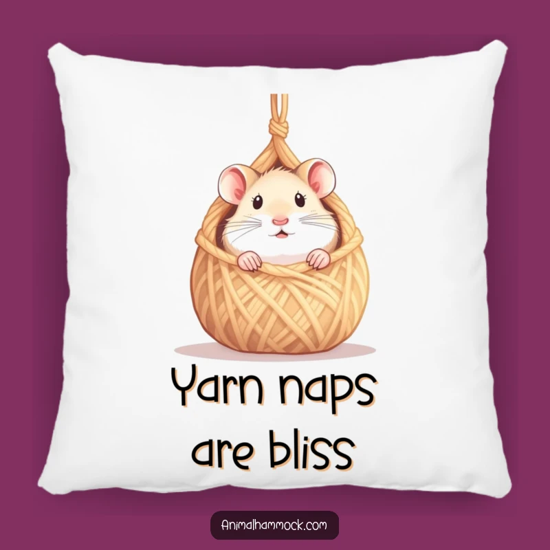 Funny Hamster Pillow: Curious Peek Accent Pillow Gift