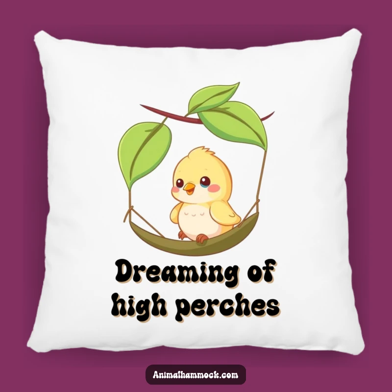 Funny Happy Bird Leaf Hammock Pillow - Soft Comfort & Joyful Swinging Gift