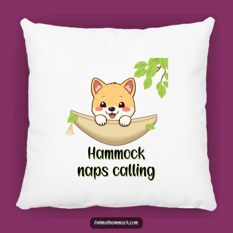 Funny Shiba Inu Pillow: Hammock Peek Accent Pillow Gift