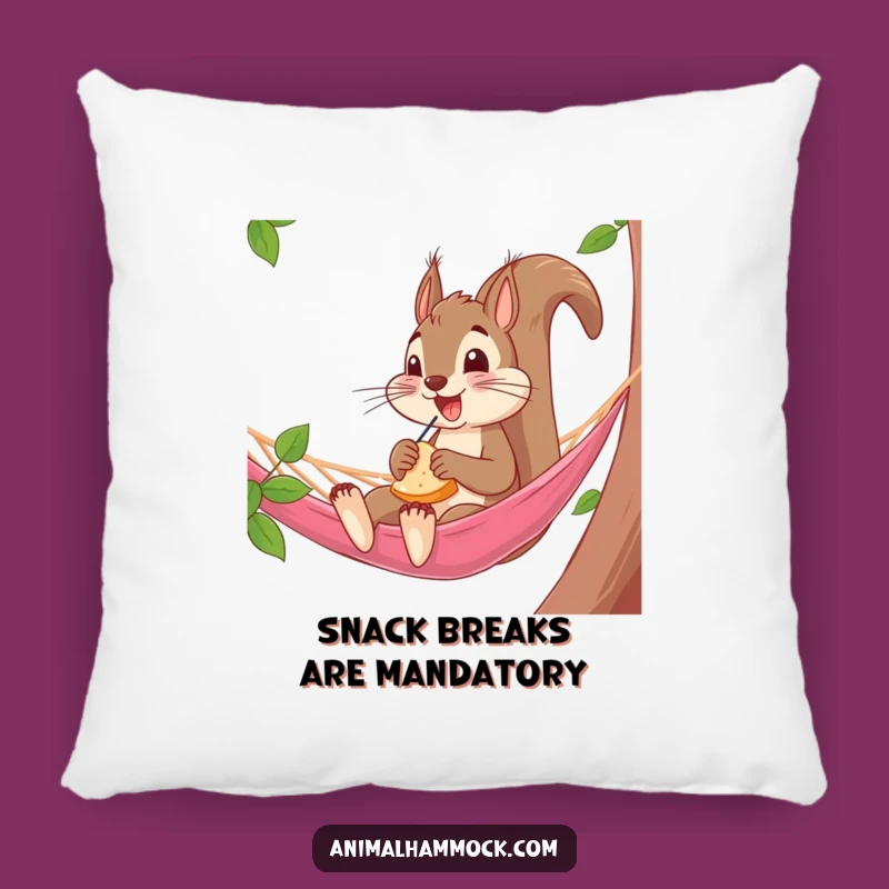 Comfy Funny Squirrel Hammock Pillow: Cuddle Up with Snack Humor