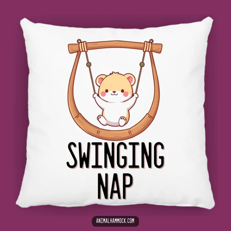 Funny Swinging Animal Pillow: Soft Critter Hammock Comfort, Cozy Funny Gift Accent