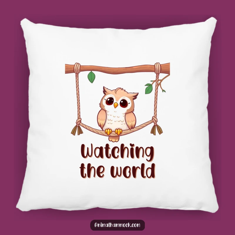 Funny Curious Owl Hammock Pillow - Cozy Comfort Gift for Owl Fans