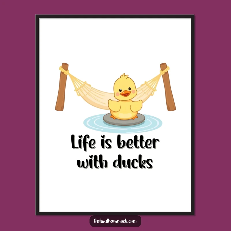 Funny Duckling Hammock Digital Art: Bring Playful Joy Home