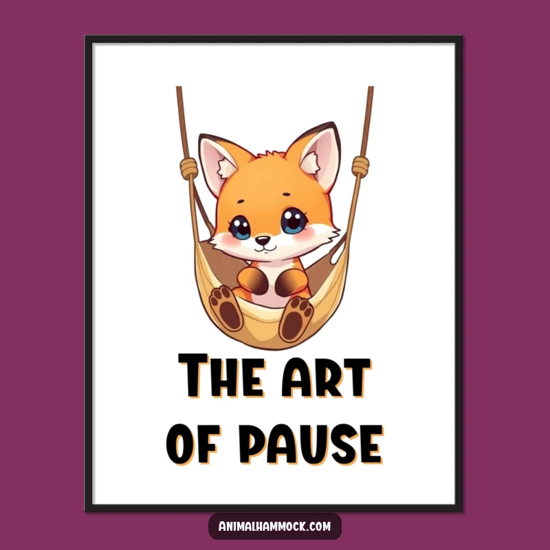 Funny Fox Hammock Digital Art - Instant Intrigue & Curious Decor Gift