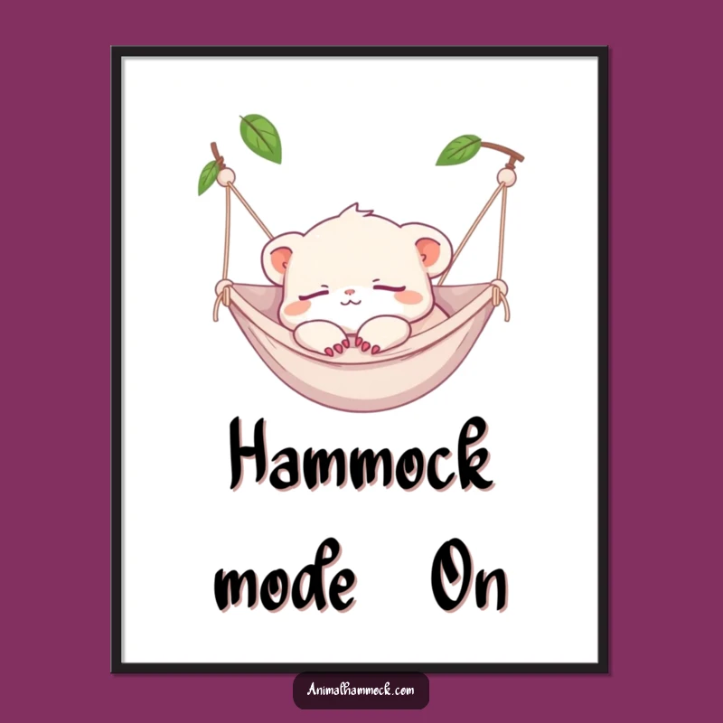 Funny Hammock Napper Digital Art - Instant Gift for Peaceful Walls!
