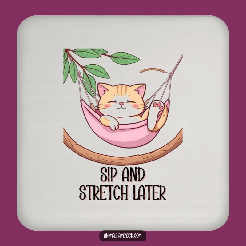Funny Cat Hammock Coasters: Protect Surfaces with Comedic Style