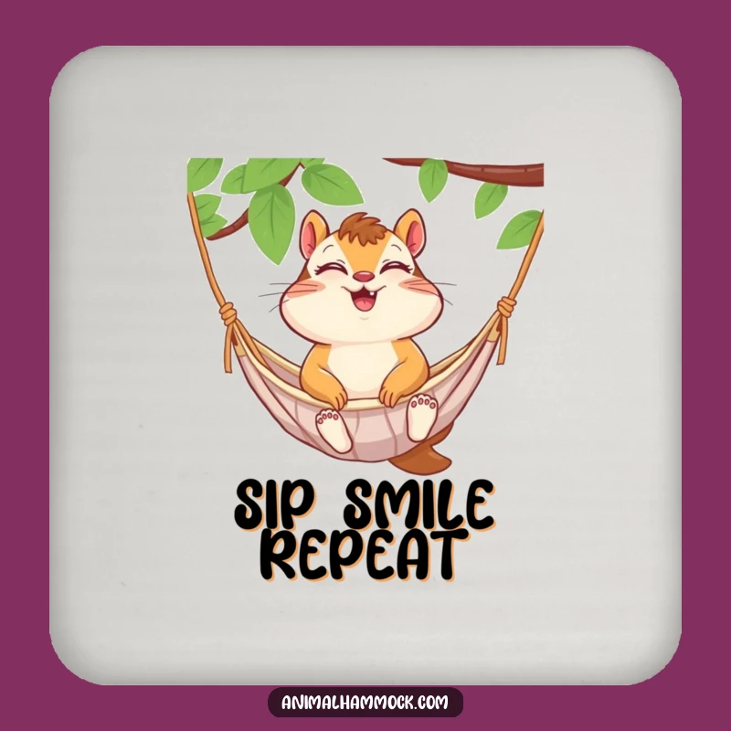 Funny Chipmunk Hammock Coaster: Protect Surfaces with Giggling Critter Charm