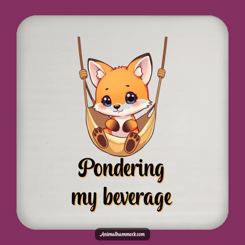 Funny Fox Hammock Coaster - Protect Surfaces with Intrigue Gift