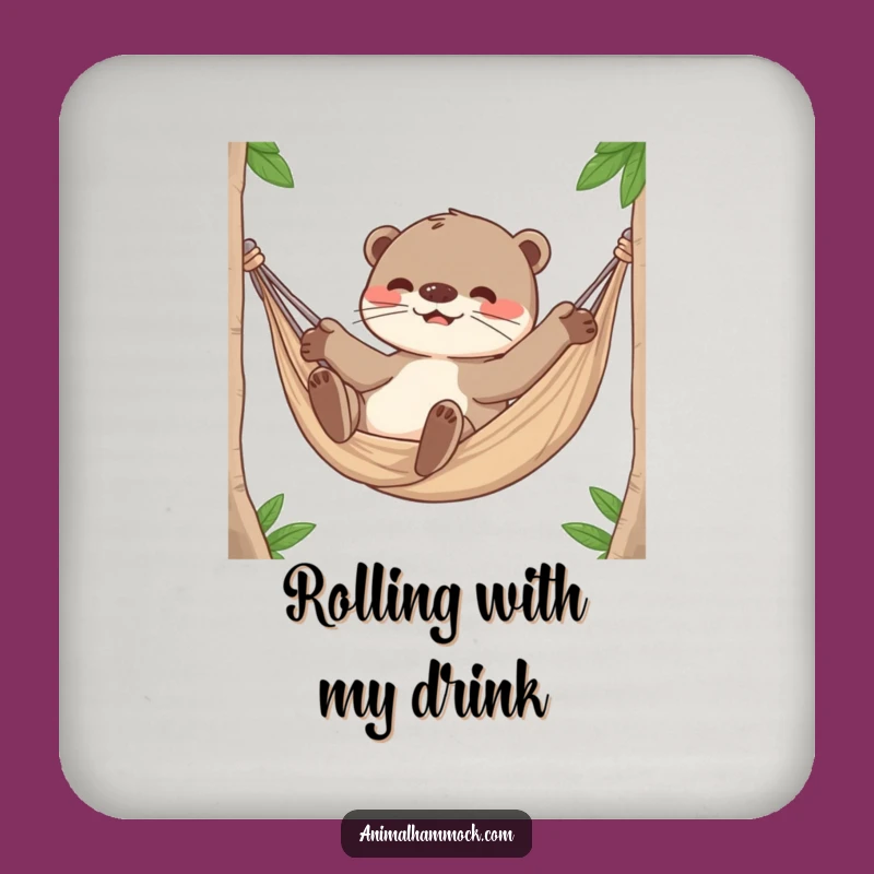 Funny Otter Hammock Coasters: Playful Surface Protection