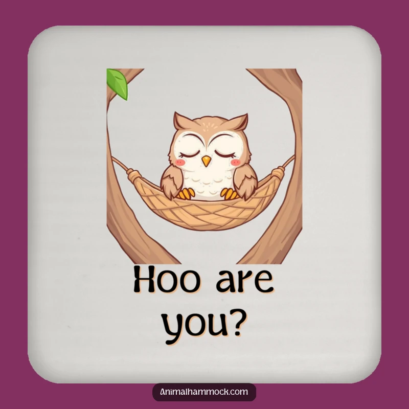 Funny Owl Hammock Coasters - Protect Surfaces with Serene Charm Gift