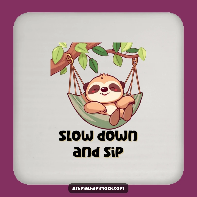 Funny Sloth Hammock Coasters - Protect Surfaces with Hilarious Leisure