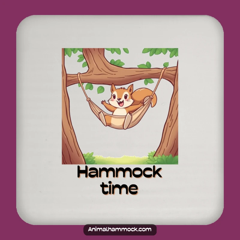 Funny Squirrel Hammock Coaster: Protect Your Surfaces with This Hilarious, Nutty Design!
