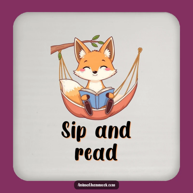 Funny Fox Hammock Coasters - Protect Surfaces with Literary Charm Gift