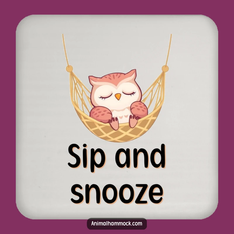 Funny Sleepy Owl Hammock Coaster - Protect Surfaces with Peace Gift
