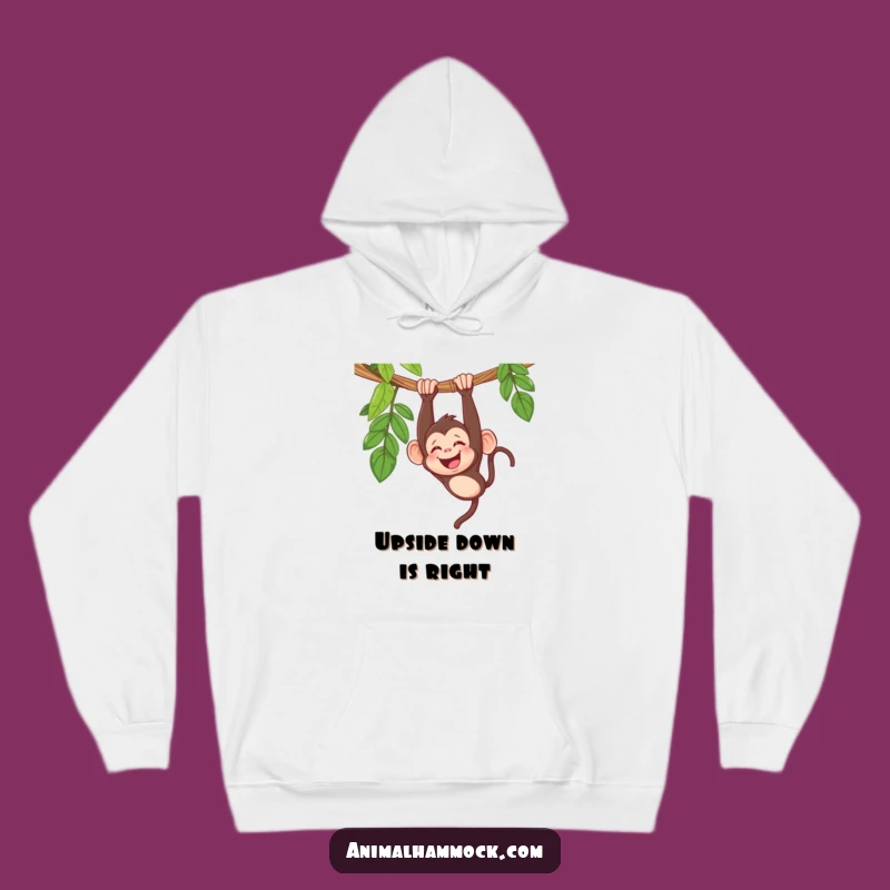 Funny Hammock Monkey Hoodie: Cozy Giggling Primate Sweatshirt, Perfect Funny Gift