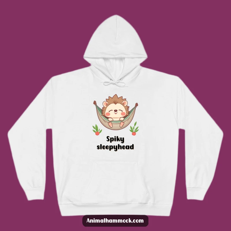 Funny Hedgehog Hammock Smile Hoodie: Cozy Sleeper Comfort Gift