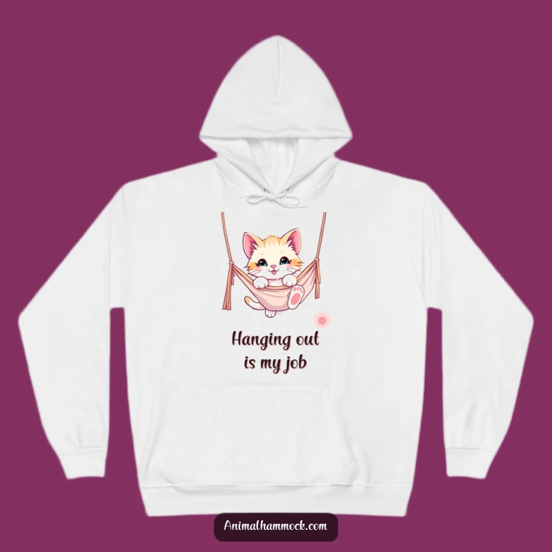 Funny Kitten Hammock Hoodie - Cozy & Playful Gear for Cat Fans