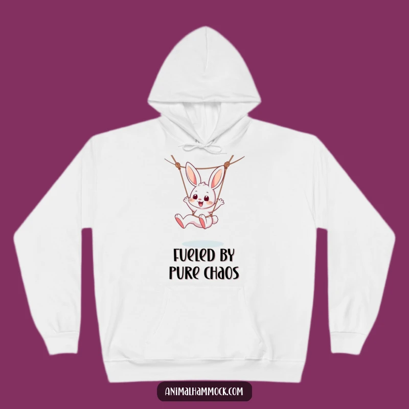 Funny Playful Bunny Hammock Hoodie - Cozy Fun & Hilarious Kicking Gift