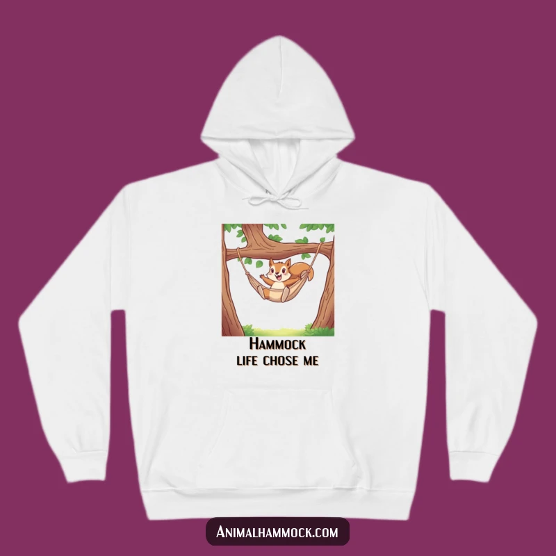 Funny Squirrel Hammock Hoodie: Cozy Up with This Hilarious, Adventurous Design!