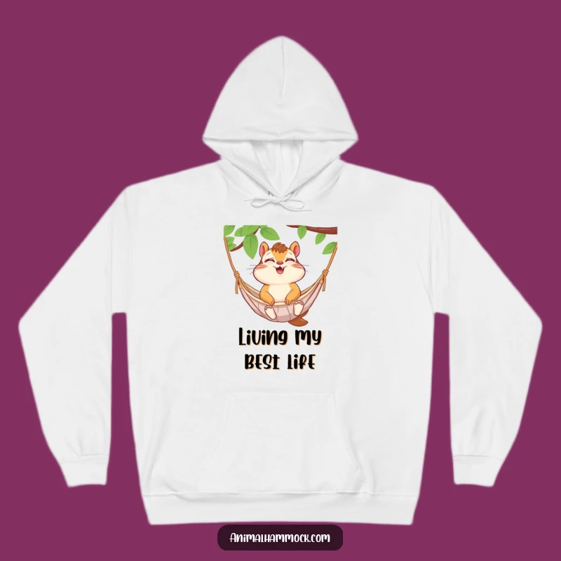 Funny Chipmunk Hammock Hoodie: Cozy Giggles, Warm & Humorous Winter Wear