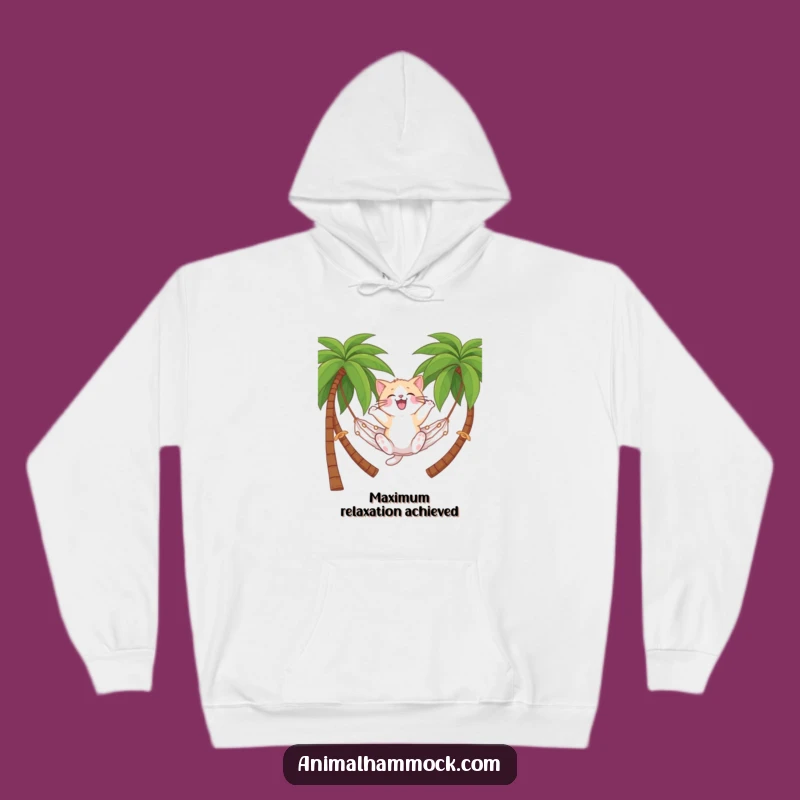 Funny Cat Hammock Hoodie: Cozy Up in Tropical Bliss, a Hilarious Funny Gift