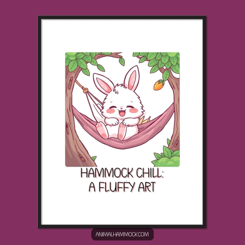 Free Printable Bunny Art: Hilarious Napping Floof, Funny Downloadable Wall Decor