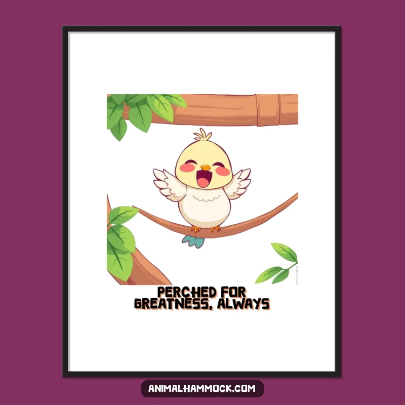 Free Printable Wall Art: Bird's Eye Hammock View - Funny Downloadable Poster