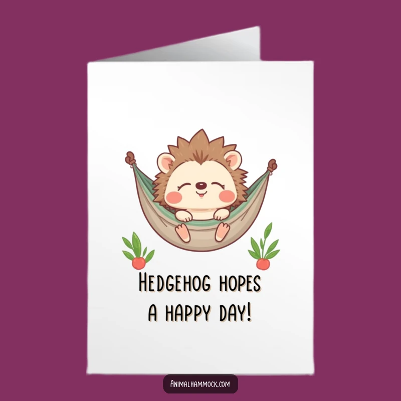 Free Printable Hedgehog Birthday Card: Cozy Smile, Peaceful Downloadable Gift